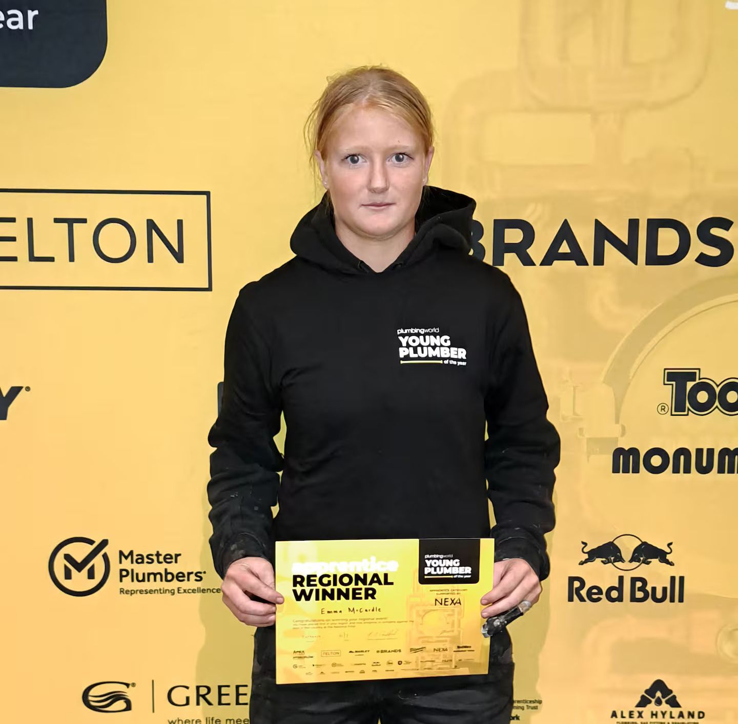 Masterlink apprentice Emma McCardle, from Allan Plumbing & Gas in Northland