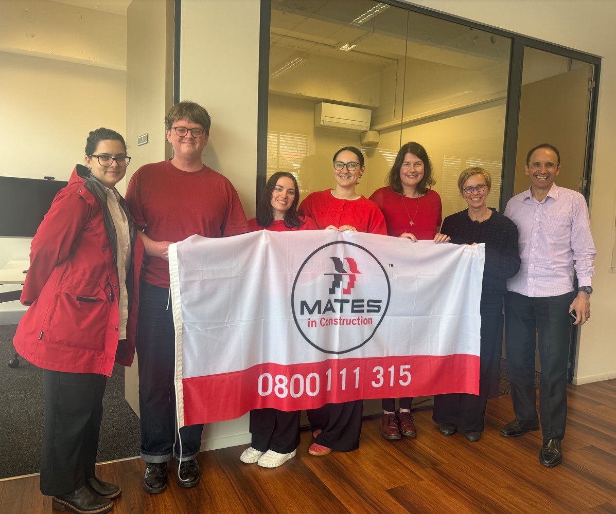 Masterlink & Master Plumbers team wearing red in support